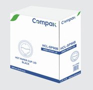 Hot Paper Cup Lid Sipper 90mm Black