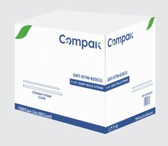 Jumbo Straw 7.75 Inch Wrapped / Clear